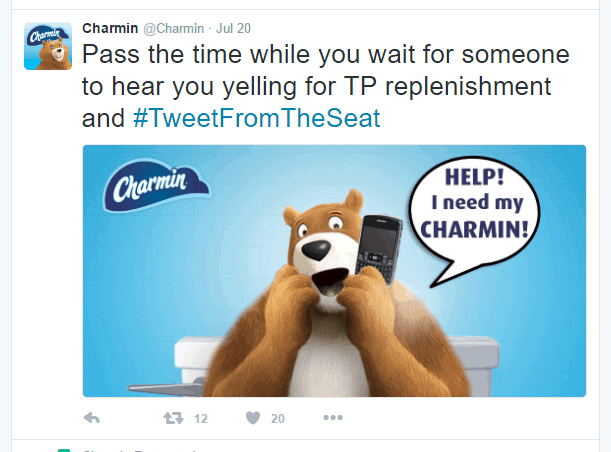 Charmin tweetfromtheseat