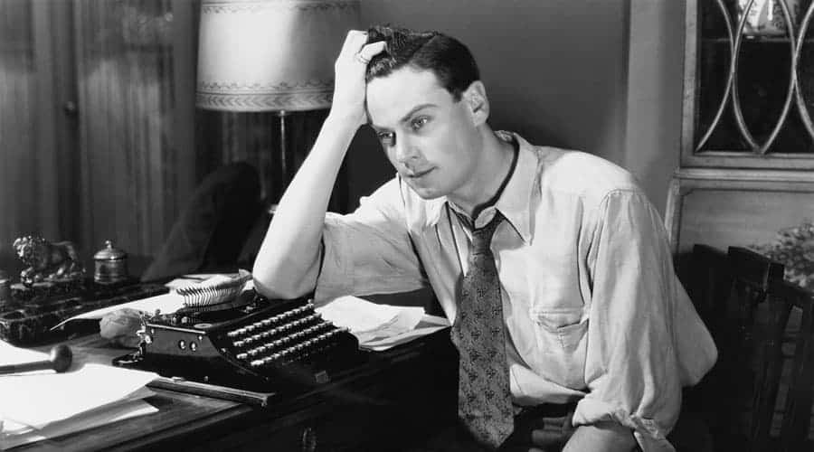 writer's block typewriter