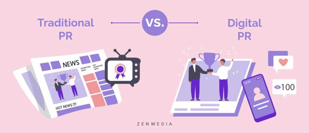 the difference between traditional pr and digital pr