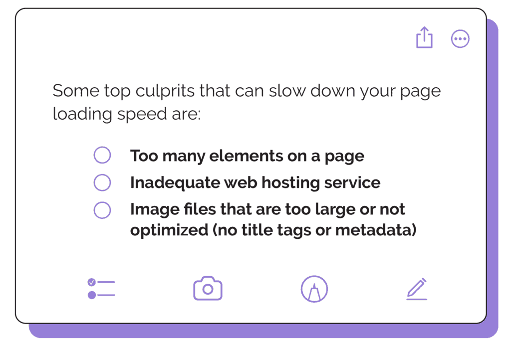checklist for page speed