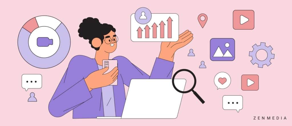 a marketer leveraging a b2b content marketing curated guide for strategies