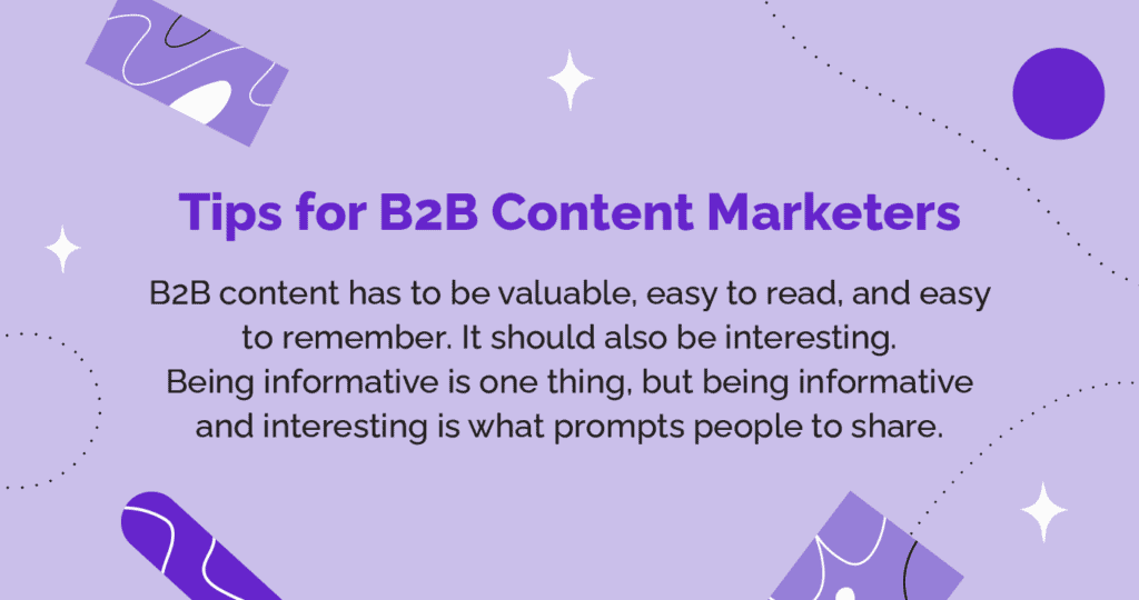 tips for b2b content marketers