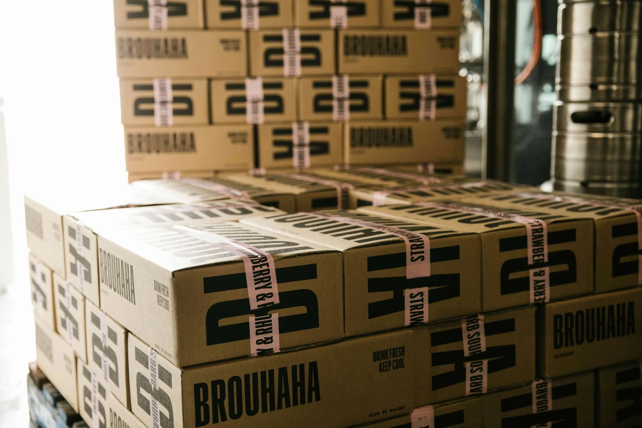 Industrial warehouse with product inventory and storage systems for B2B eCommerce