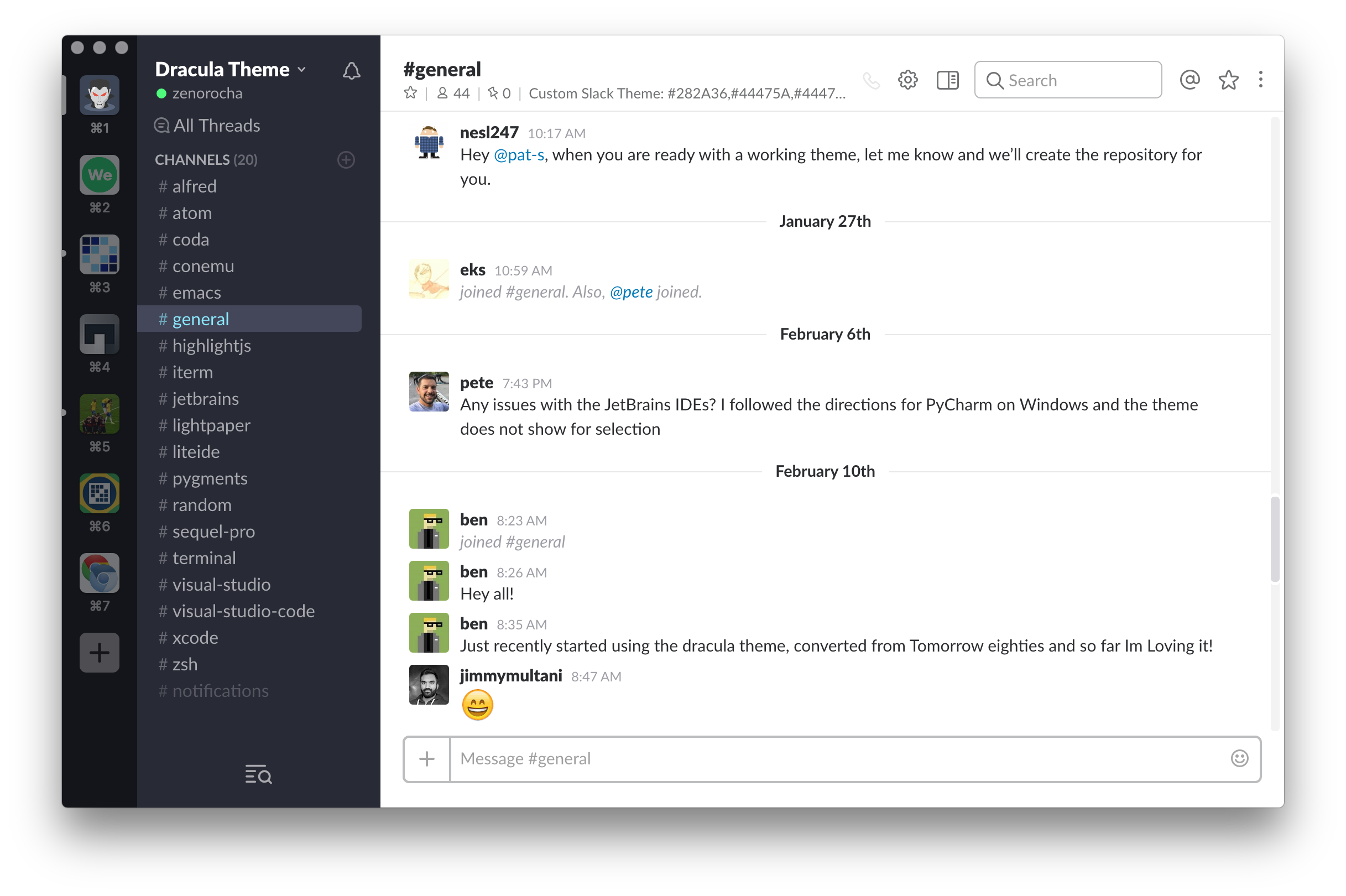 A Slack workspace on a laptop showing channels and messages, illustrating the product-led growth that spread it team to team