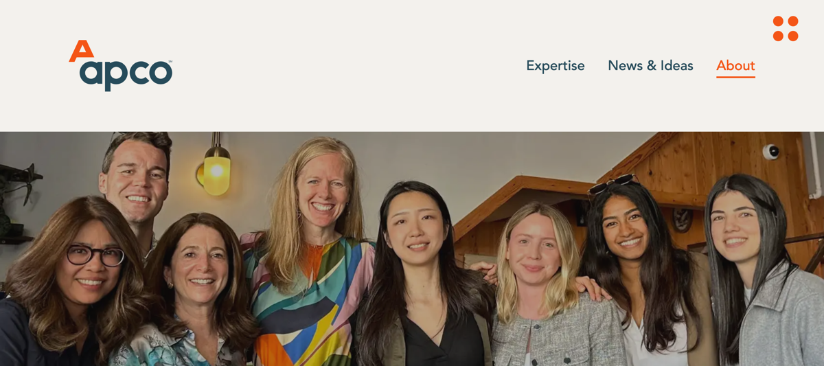 The APCO Worldwide homepage